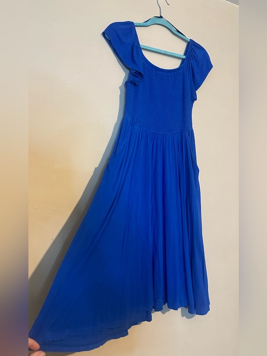 torrid Dresses & Skirts - Royal Blue dress with pockets — Smocked Bodice- Super soft knit torrid